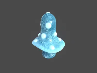 Fantasy Mushroom B02 Blue - Scene Backdrop Design Low-poly 3D model