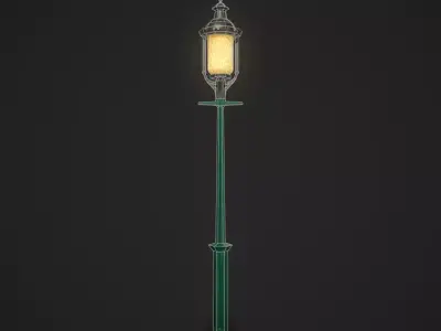 Gas Streetlamp - Game-Ready  Low-poly 3D model