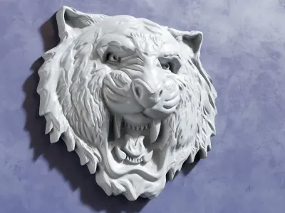 STL models for 3D printing and CNC Tiger 3D print model