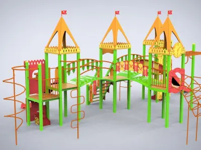 Playground for kids 3D model 18