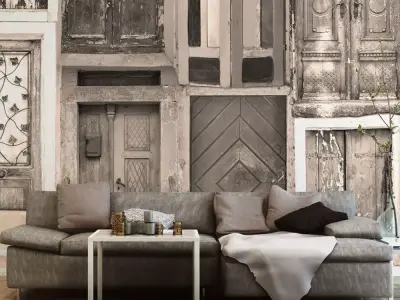 Vintage Door Montage Wallpaper Texture  Texture