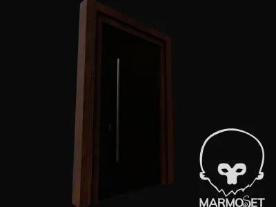 Modern Door Free low-poly 3D model