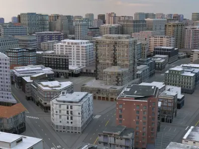City 104 Low-poly 3D model