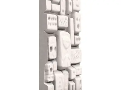 Medieval Rubble Stone Wall Asset 3D print model