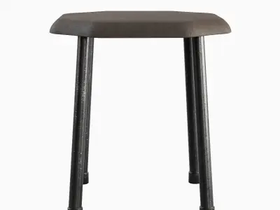 Steel Stool B 01 3D model