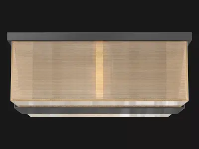 Square GlassShade Flush Mount 3D model