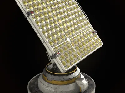 Solar panel Sci-fi Low-Poly Low-poly 3D model