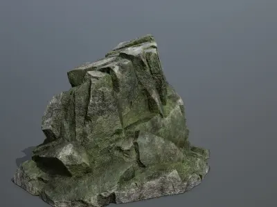 Mountain 3 rock Low-poly 3D model