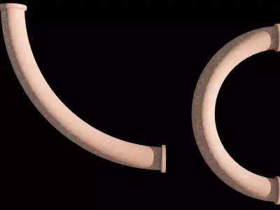 Low poly pipes Low-poly 3D model