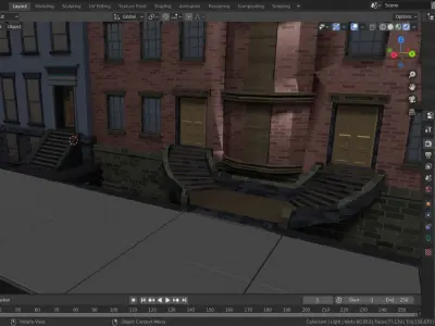 Low poly Buildings and Assets Free low-poly 3D model