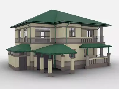 House Low-poly 3D model 54