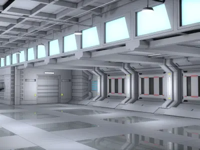 Sci Fi Room Interior  3D model