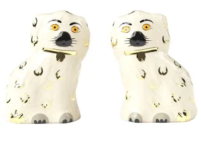 Small Staffordshire chimney dogs 3D model