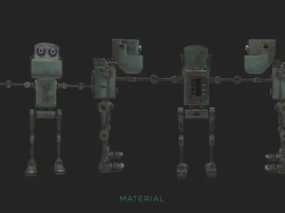 Square Robot Low-poly 3D model