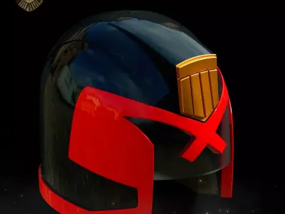Judge Dredd Helmet Comic Style Helmet 2012 Karl Urban Version 3D print model