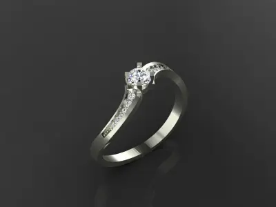 Refined Women Band Featuring Twisted Lines and Delicate Details 3D print model