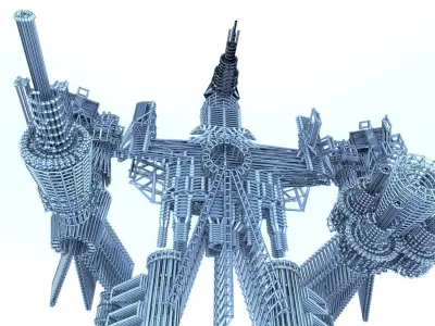 Robot Cyborg SciFi Game Character 3D model