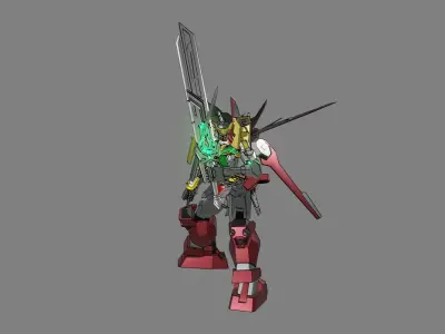Attacker Gundam B 7 3D model