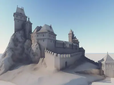 Trosky Castle Upper Stronghold 1 to 400 Scale 3D print model