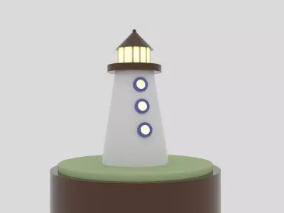 LightHouse lowpoly Low-poly 3D model