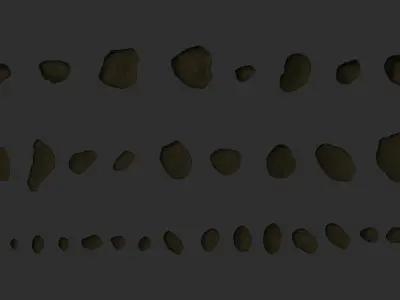 Assorted Rocks - Earth 1 Low-poly 3D model