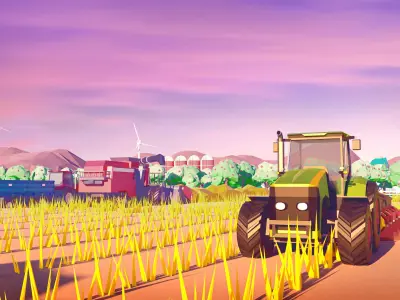 Farm 1 Low-poly 3D model