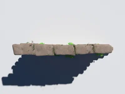 Overgrown Wall 3D model