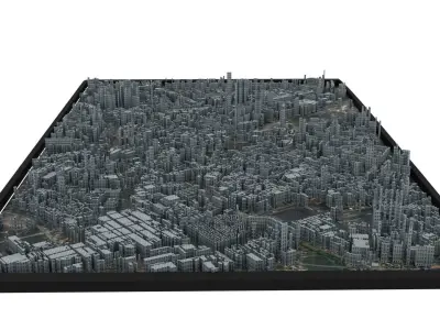 City of Minsk  Low-poly 3D model