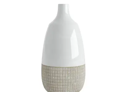 Embossed Glazed Vase 3D model