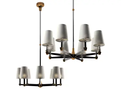 Eight branches chandelie 3D model