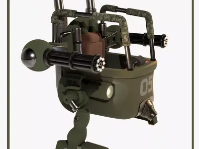 Metal Slug Mecha Tank Low-poly 3D model