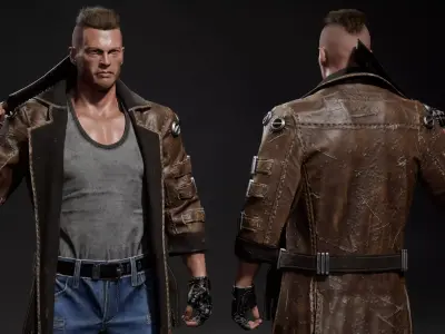 Wastelander Low-poly 3D model