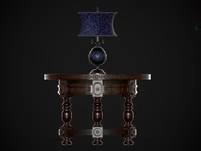 Lampshade-GL01-Navy Low-poly 3D model