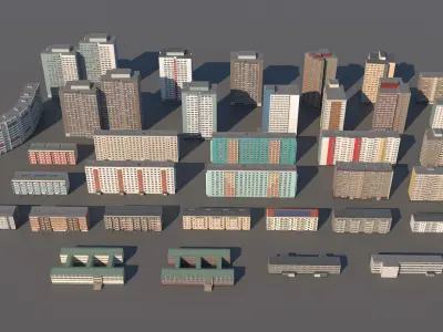 Germany DDR Berlin buildings pack 3D model