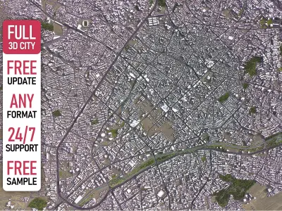 Urmia - 3D City Model Low-poly 3D model