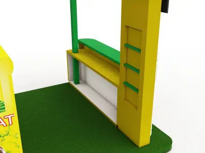 Outdoor Booth 300 x 300cm 3D model