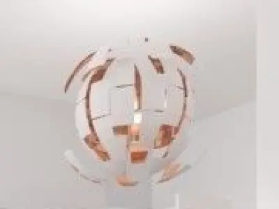 lamp ikea pendant light copper 3D model