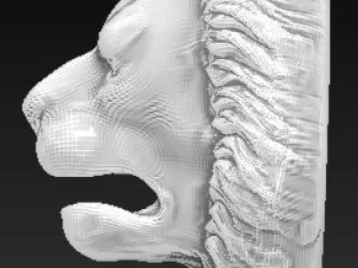 lion statue door knocker 3D print model