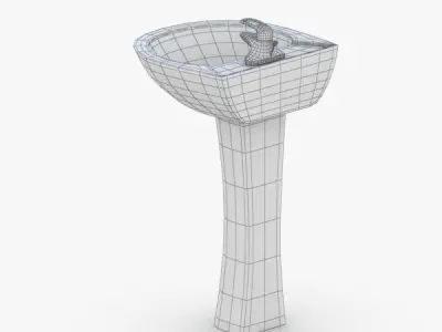 1599 - Sink Low-poly 3D model