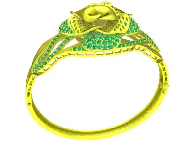 Elegant Floral Openwork Ring for Women 6328 3D print model