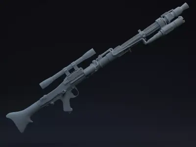 DLT-19D Blaster One-Twelfth Scale 3D print model