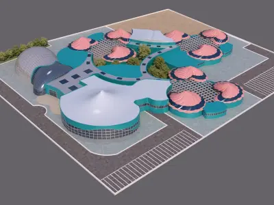 0075 - Nursery School - 2Ds Plans - 3Ds Files 3D model