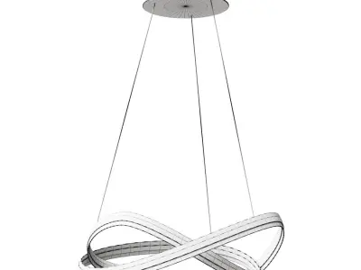 Novas LED pendant chandelier in black and white 3D model