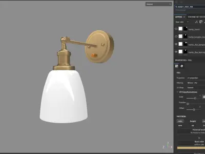 Glass Wall Lights Low-poly 3D model