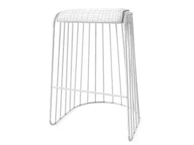 Brides Veil Low and Counter Stool 3D model