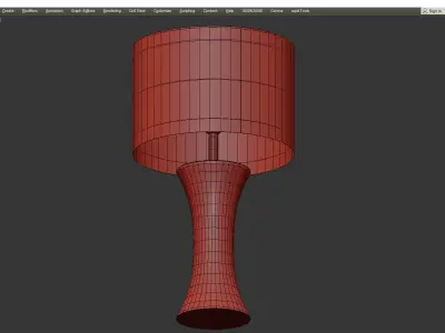  Quince Brass LED Rotary Socket Table Lamp Low-poly 3D model