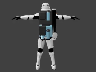 Sandtrooper - Stormtrooper - Video Game Animation Model Low-poly 3D model