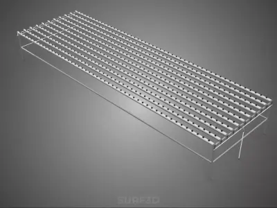 LARGE HYDROPONIC RACK NETCUP NFT SYSTEM ARRAY GARDENING FARMING 3D model