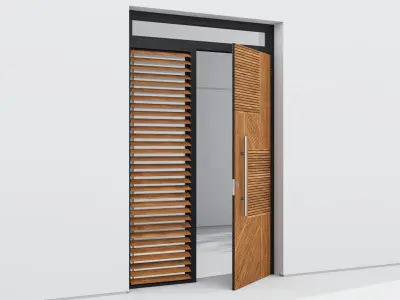Aluminium door 186 3D model