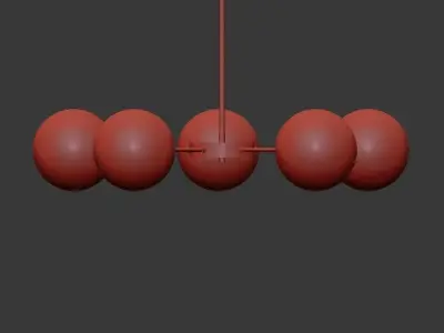 Copper Light Chandelier 5 3D model